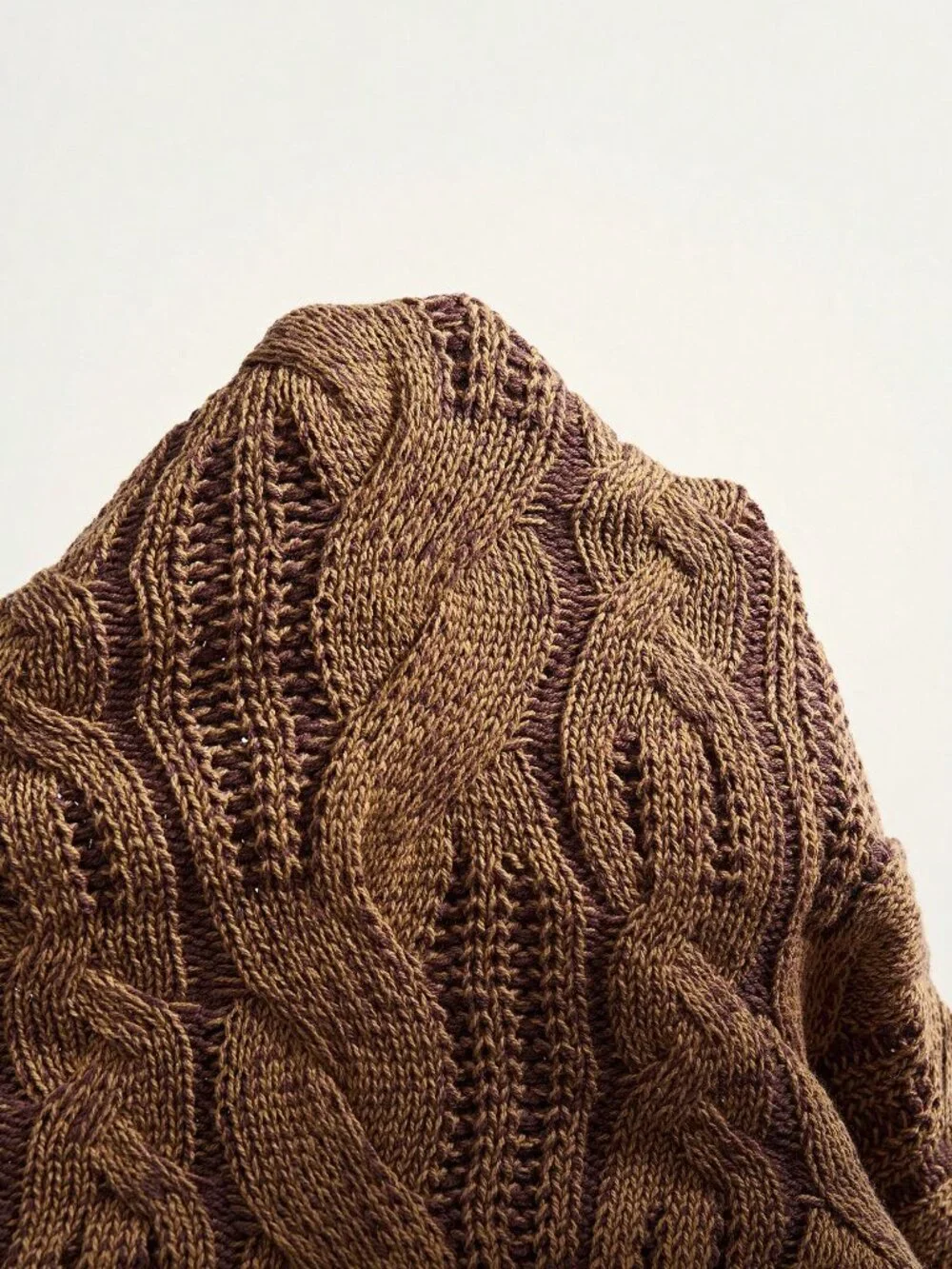 Brown Casual Women's Elegant Cape Sweater - Picture 8 of 8